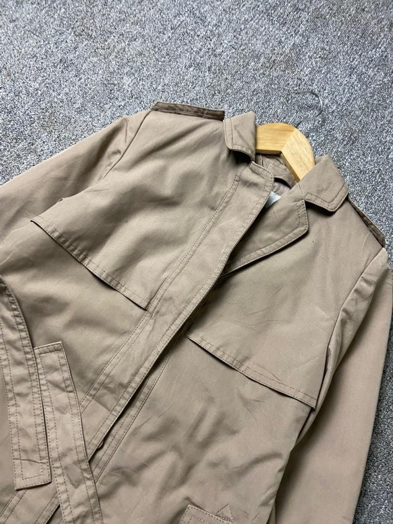 Japanese Brand Angel Leather + Diolen by Haussammann Trench Coat (181) Size US XXS / EU 40 - 8 Thumbnail