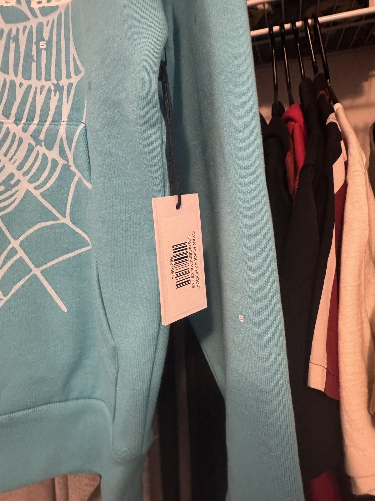 Sp5der Sp5der punk V2 hoodie ‘cyan’ Size US XS / EU 42 / 0 - 4 Thumbnail