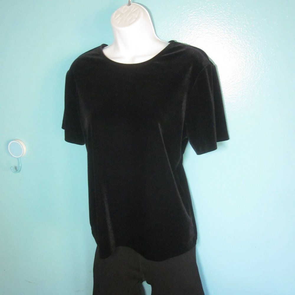 Other VINTAGE 1960's Black Velour / Velvet Tee Size M Made in USA Size M / US 6-8 / IT 42-44 - 4 Thumbnail