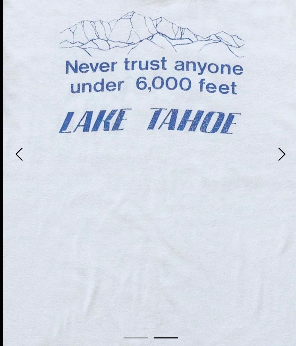 Unsound Rags × Vintage Vintage SINGLE STITCH NEVER TRUST ANYONE UNDER 6,000 Ft 90s Size US M / EU 48-50 / 2 - 2 Thumbnail