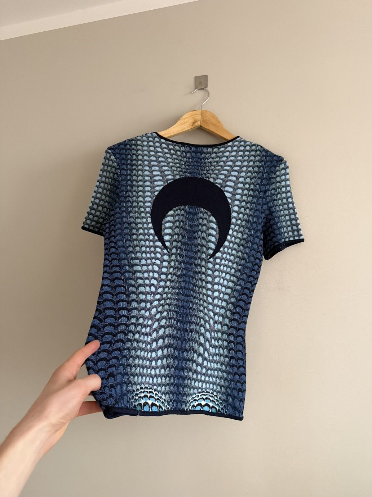 Marine Serre Marine Serre Gold Line Moon Jacquard Knit Tee Size M / US 6-8 / IT 42-44 - 8 Thumbnail