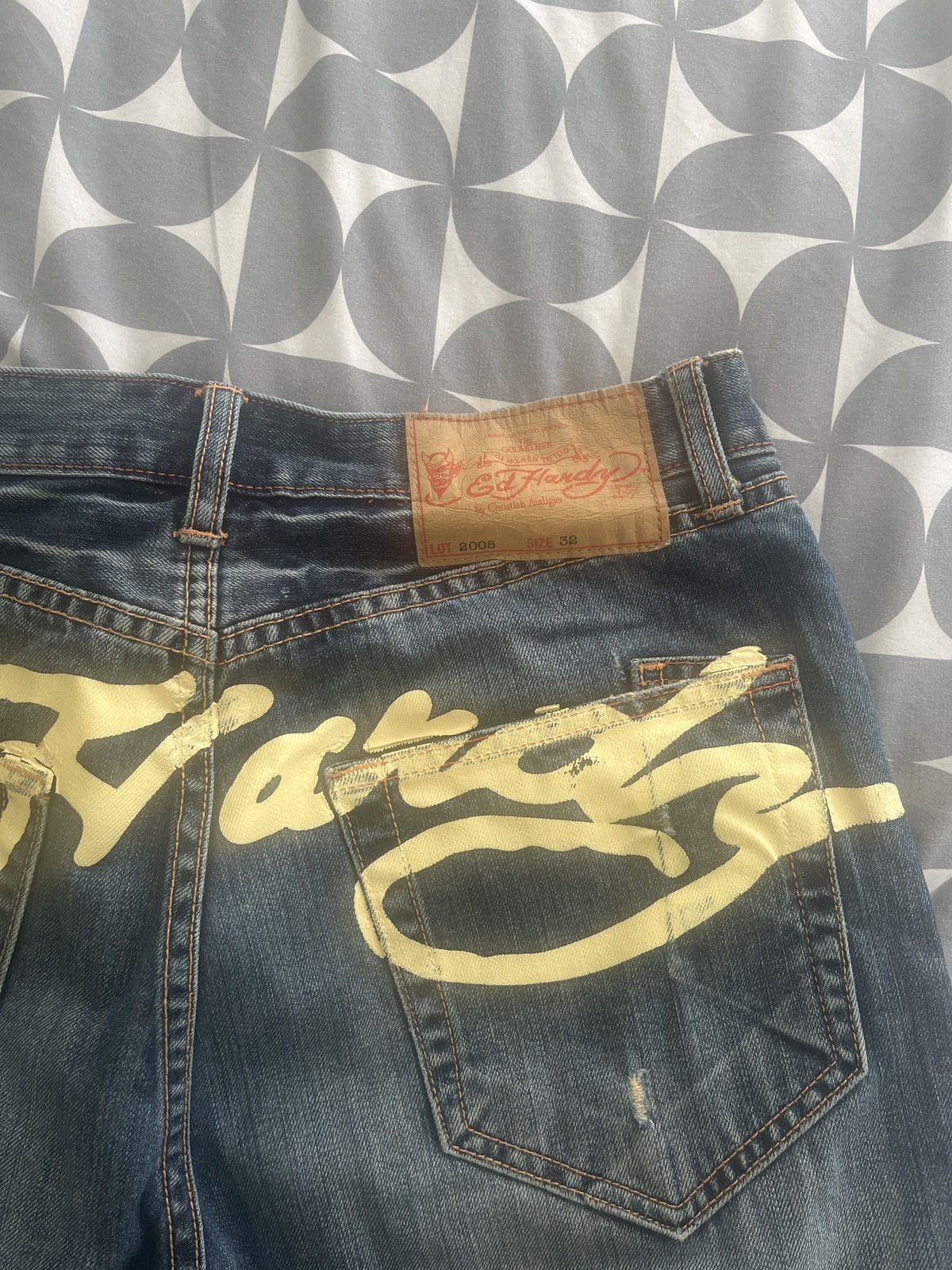 Ed Hardy Ed Hardy Embroidered Stone-washed Jeans Size US 32 / EU 48 - 2 Thumbnail