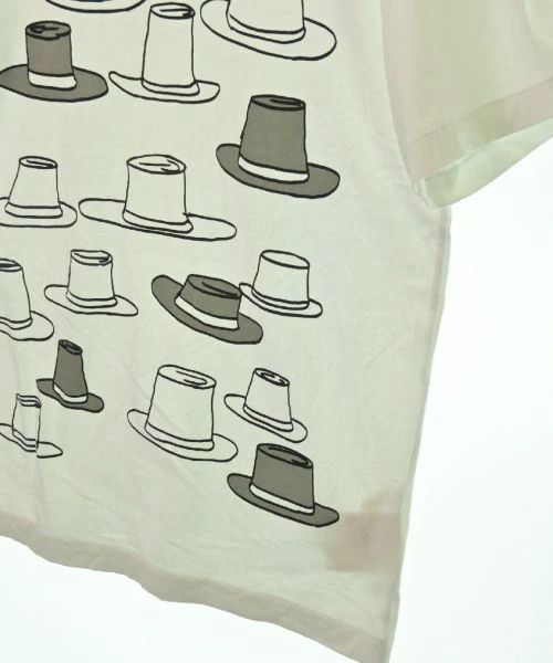 Comme des Garcons Homme Deux T-Shirts Hats Print Short Sleeve Cotton Crewneck White Size US L / EU 52-54 / 3 - 5 Thumbnail