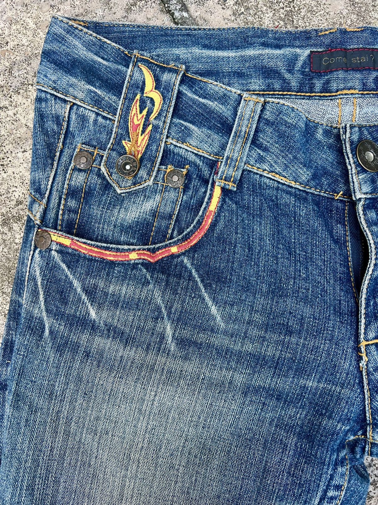 Japanese Brand × Vintage VINTAGE COME STAI? UPPEAT SMOKE FLARED DENIM Size US 30 / EU 46 - 6 Thumbnail
