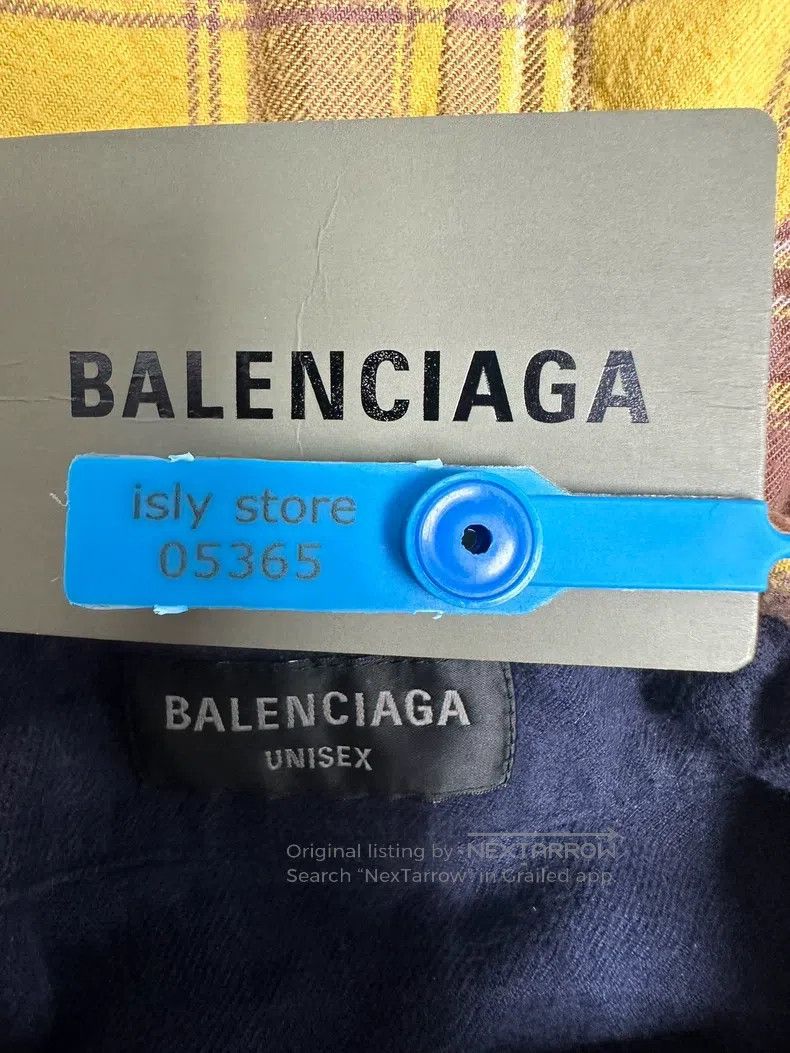Balenciaga Balenciaga Two-Tone Plaid Double-Sided Long Sleeve Shirt Size US XS / EU 42 / 0 - 5 Thumbnail