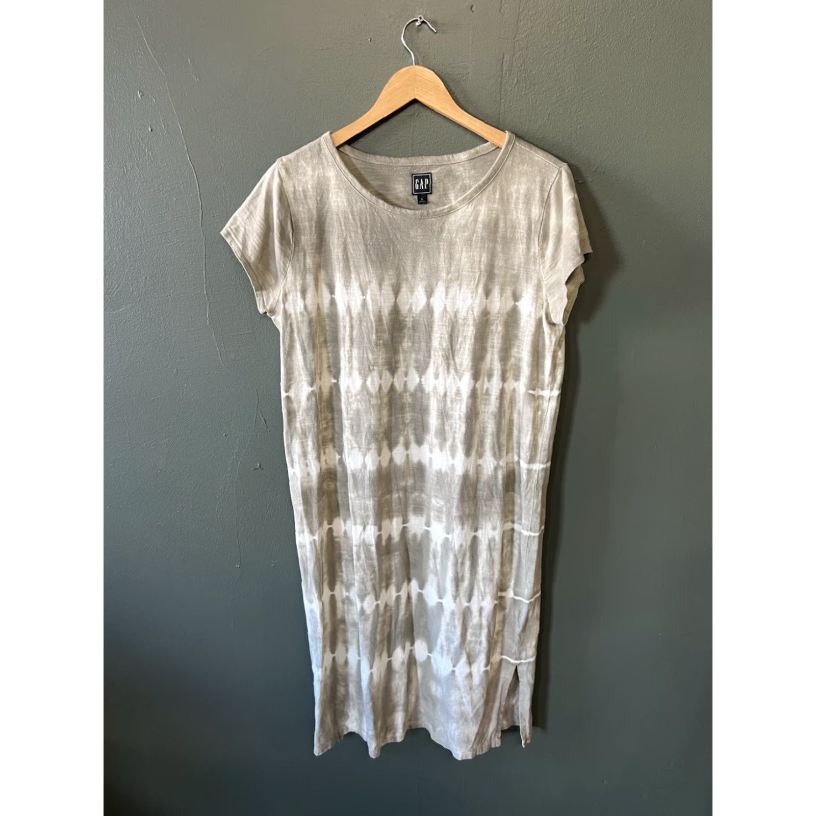Gap Gap Shirt Dress Womens Gray Tie Dye Short Sleeve Size L Size L / US 10 / IT 46 - 2 Thumbnail