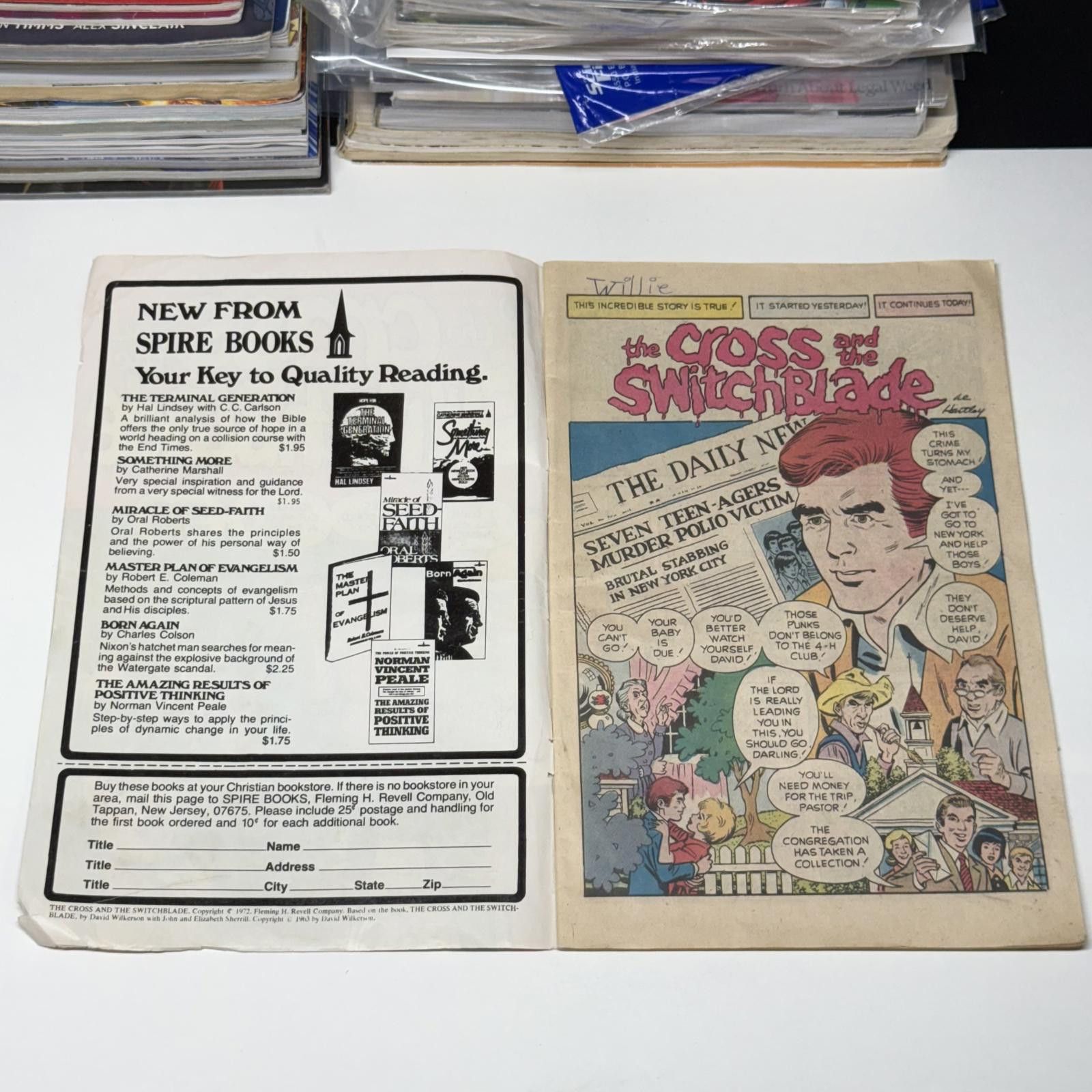 Designer VTG 1972 Cross And The Switchblade Comic Book Wilkerson VF+ Size ONE SIZE - 7 Thumbnail