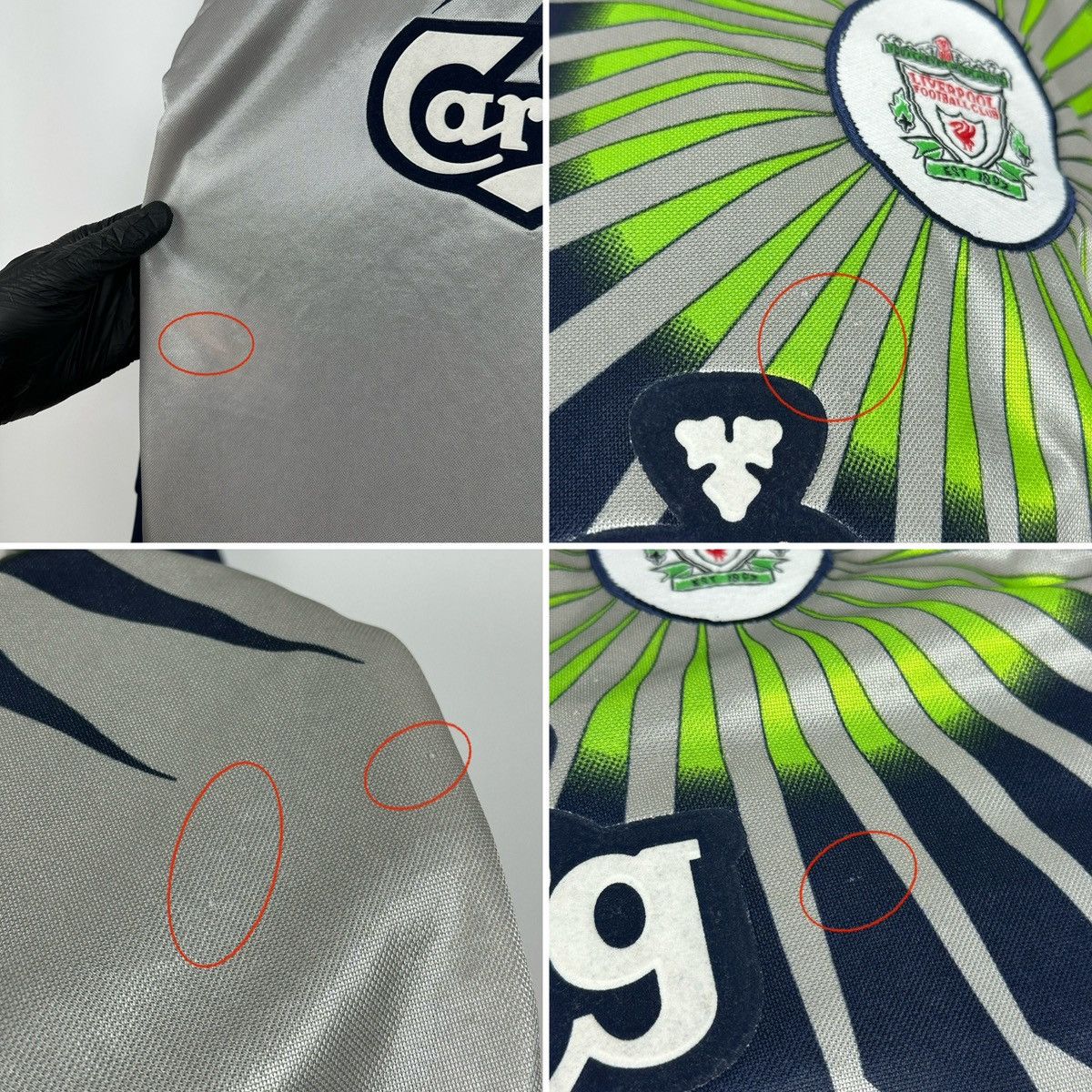Reebok 1997/98 Vintage Reebok Liverpool Goalkeeper Soccer Jersey Size US S / EU 44-46 / 1 - 21 Thumbnail