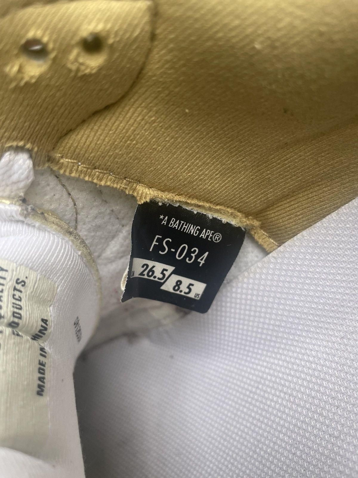 Bape Bape Bapesta Gold Trainers Size US 8.5 / EU 41-42 - 15 Thumbnail