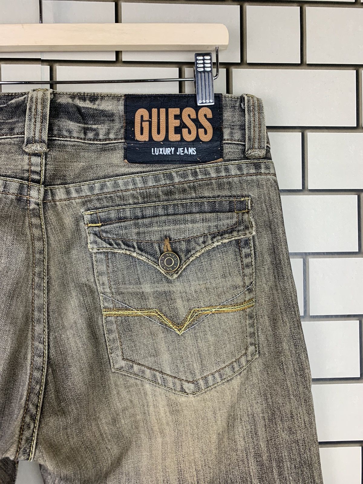 Guess Vintage Guess Custom Patchwork Distressed Denim Pants Size US 35 - 16 Thumbnail