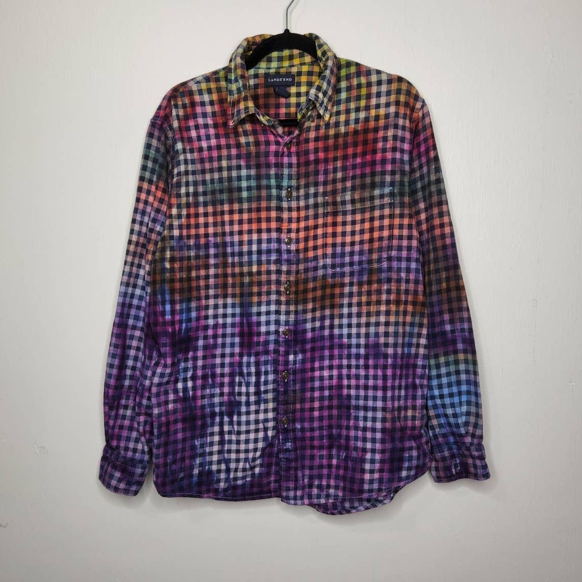 Lands' End Lands End Flannel Custom Ice Tie Dye Art Earth Tones Nature Size US L / EU 52-54 / 3 - 2 Thumbnail