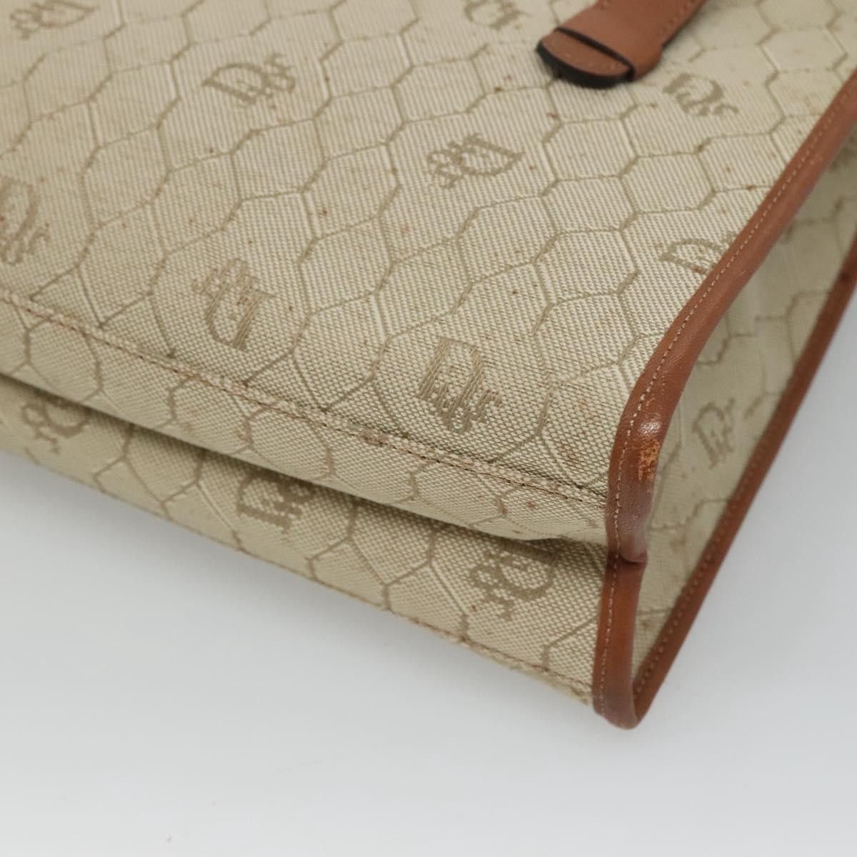 Dior DIOR Honeycomb Canvas Shoulder Bag Beige Gold Size ONE SIZE - 15 Thumbnail