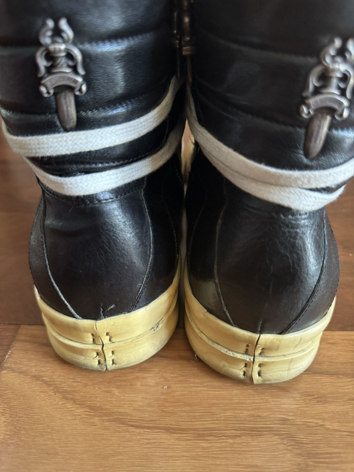 Chrome Hearts × Rick Owens Rick Owens Chrome Hearts Short-Tongue Staple Geodunks Size US 10 / EU 43 - 8 Thumbnail