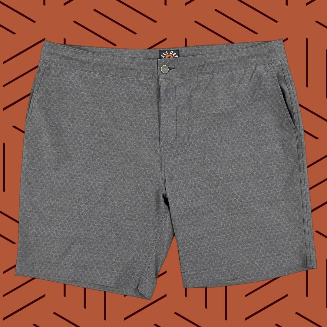 Faherty Faherty All Day Chino Shorts Mens 42 x 9" Gray Blue Scales Drawstring Casual Chino Shorts Mens 42 Size US 42 / EU 58 - 1 Thumbnail