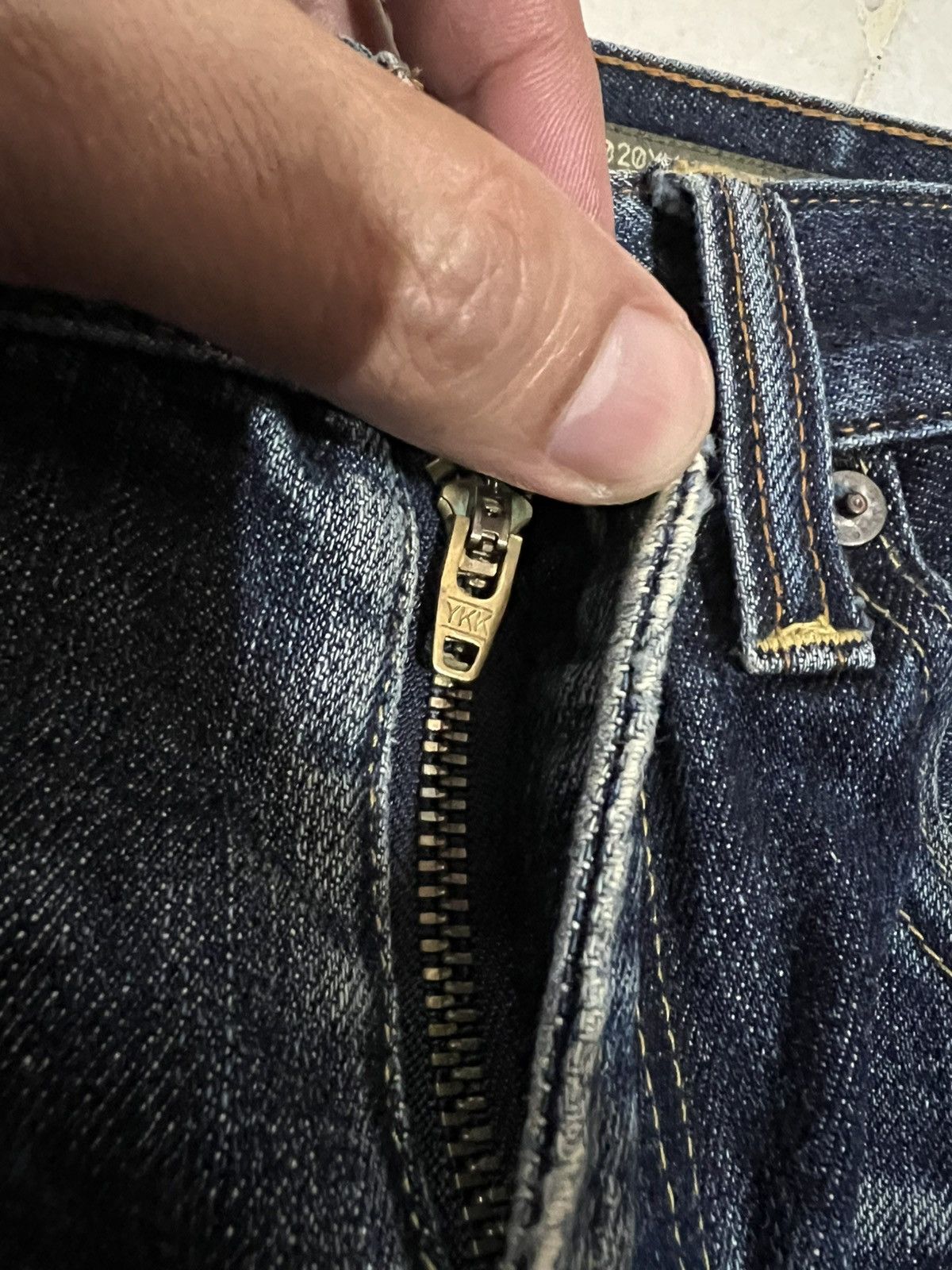 If Six Was Nine × Le Grande Bleu (L.G.B.) 🌈Vintage Back Number Kaihara denim Distressed Jean Size US 29 - 12 Thumbnail