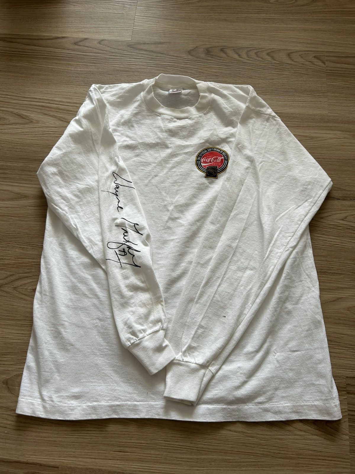 Other RARE! Autograph Wayne Gretzky NHL Coca Cola Promo LS Vintage Size US XL / EU 56 / 4 - 1 Thumbnail