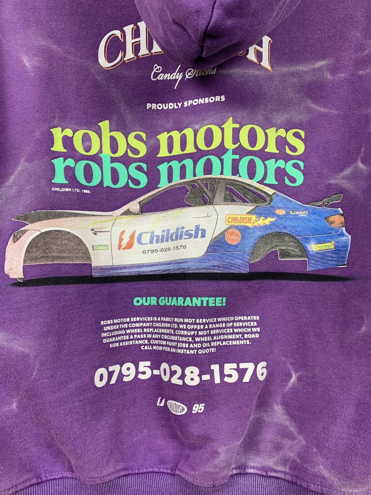 Vintage Childish RC Purple Robs Motors Oversized Hoodie Size US XS / EU 42 / 0 - 12 Thumbnail
