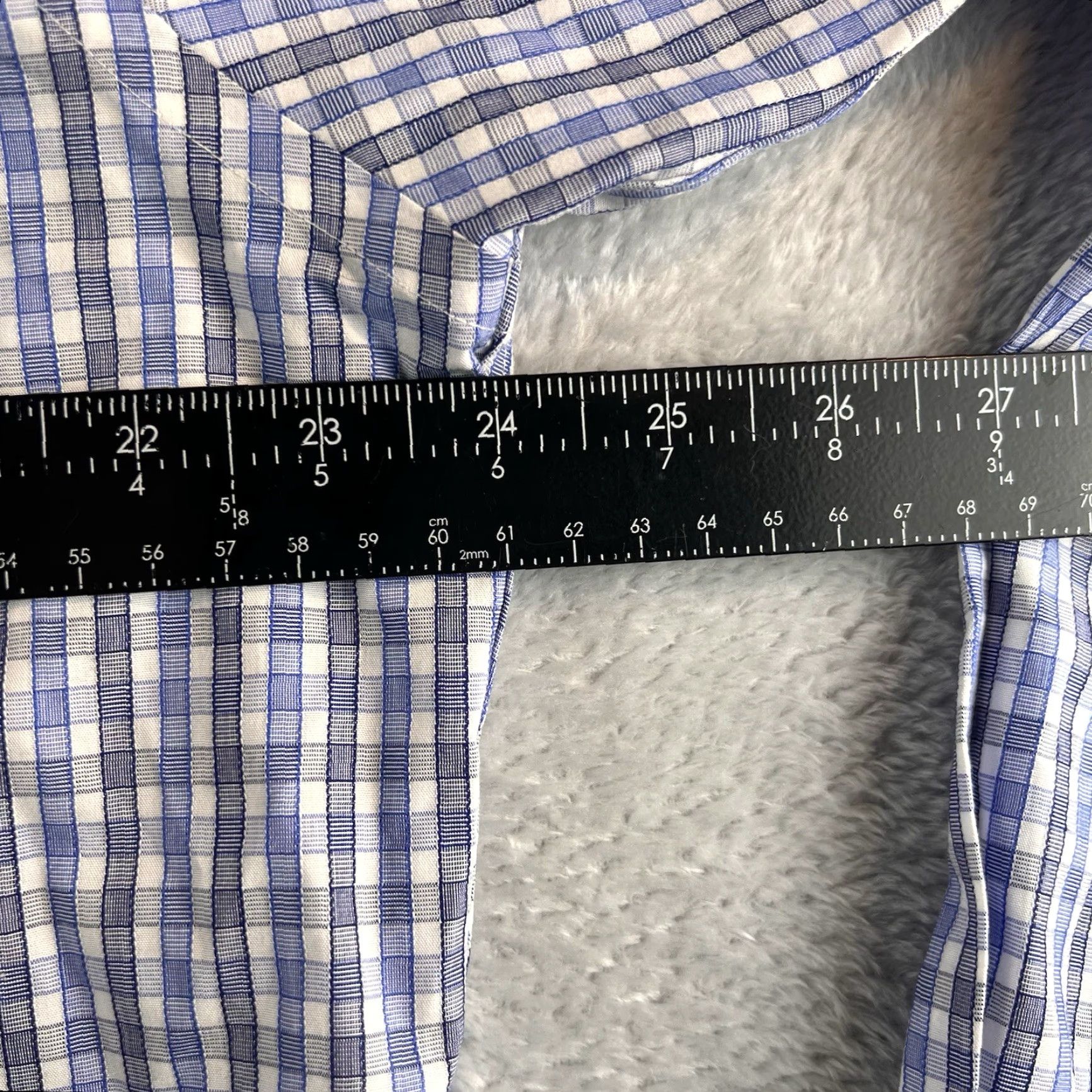 UNTUCKit UNTUCKit Shirt Mens XXL Blue Check Button Down Sleeve Preppy Long Sleeve Button-Up Chest Pocket Curved Hem Nylon Blend Regular Men Size US XXL / EU 58 / 5 - 3 Thumbnail