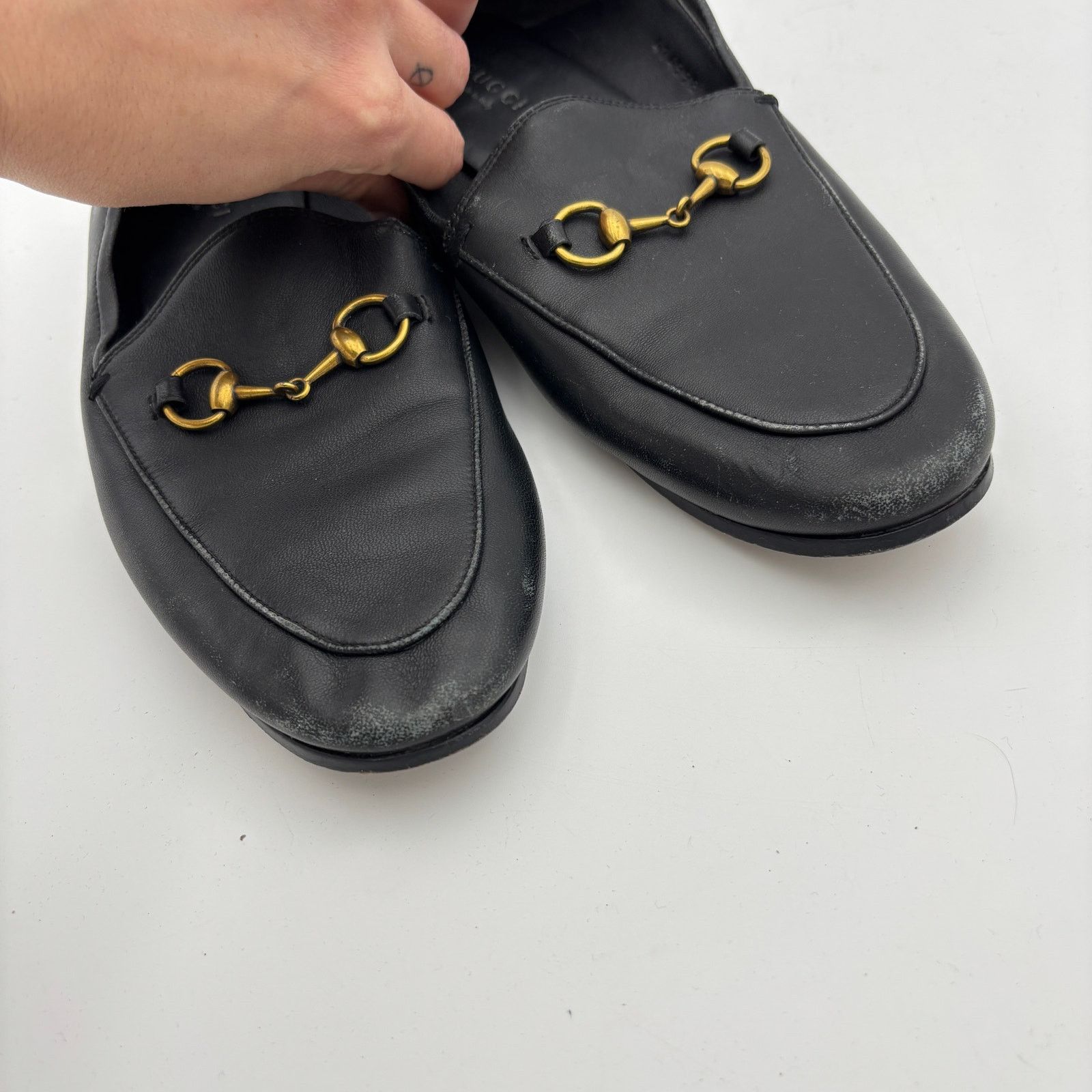 Gucci GUCCI Jordaan Horse Bit Slip On Penny Loafers 37 US 7 Size US 7 / IT 37 - 12 Thumbnail