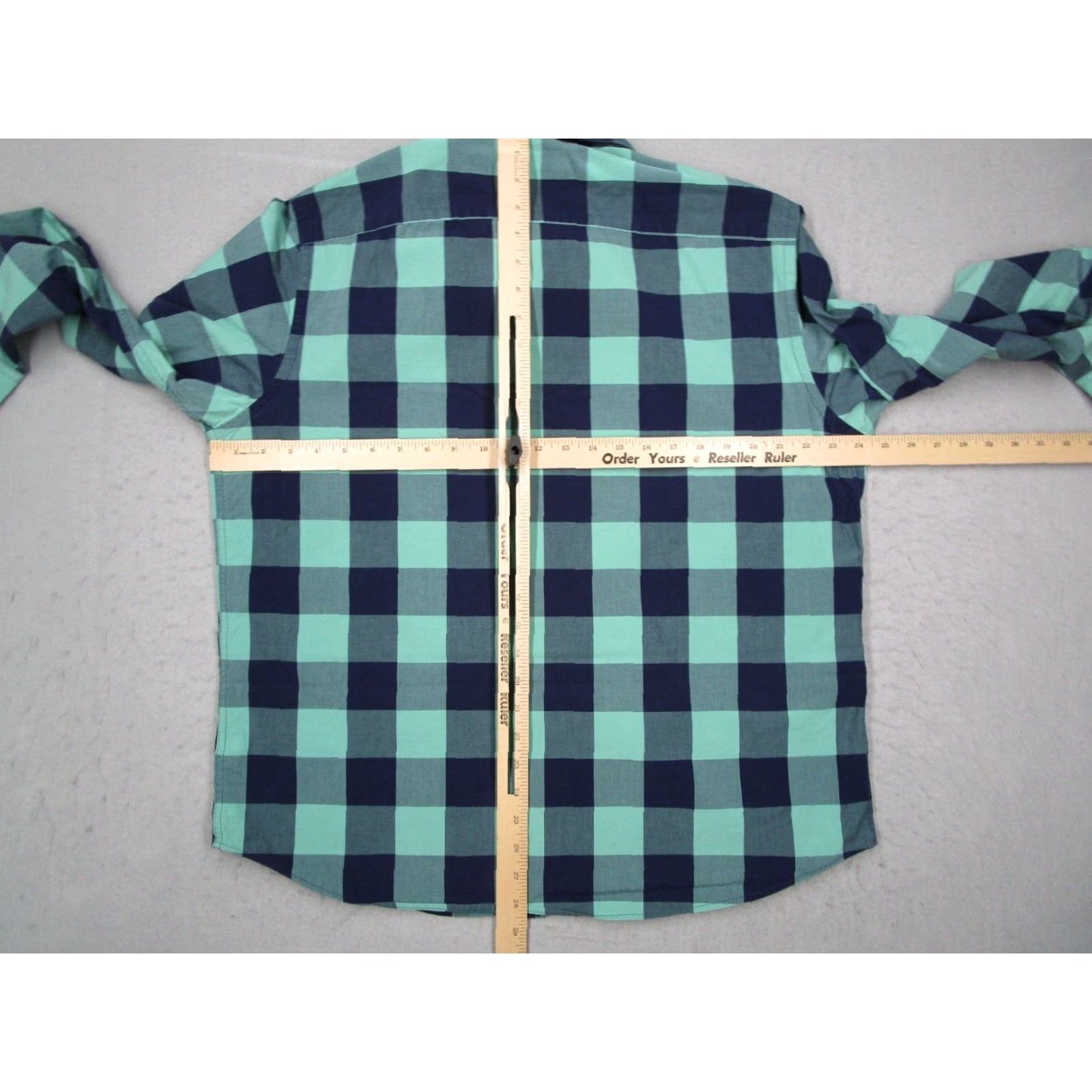 UNTUCKit UNTUCKit Shirt Mens XL Green Buffalo Plaid Button-Up Long Sleeve Casual 100% Cotton Bonarda Pocket Shirt - Made in Vietnam Mens Size US XL / EU 56 / 4 - 6 Thumbnail