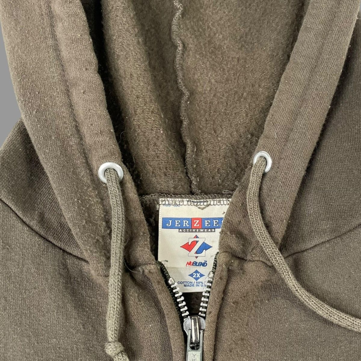 Vintage Vintage 90s blank zip up hoodie Size US XL / EU 56 / 4 - 5 Thumbnail