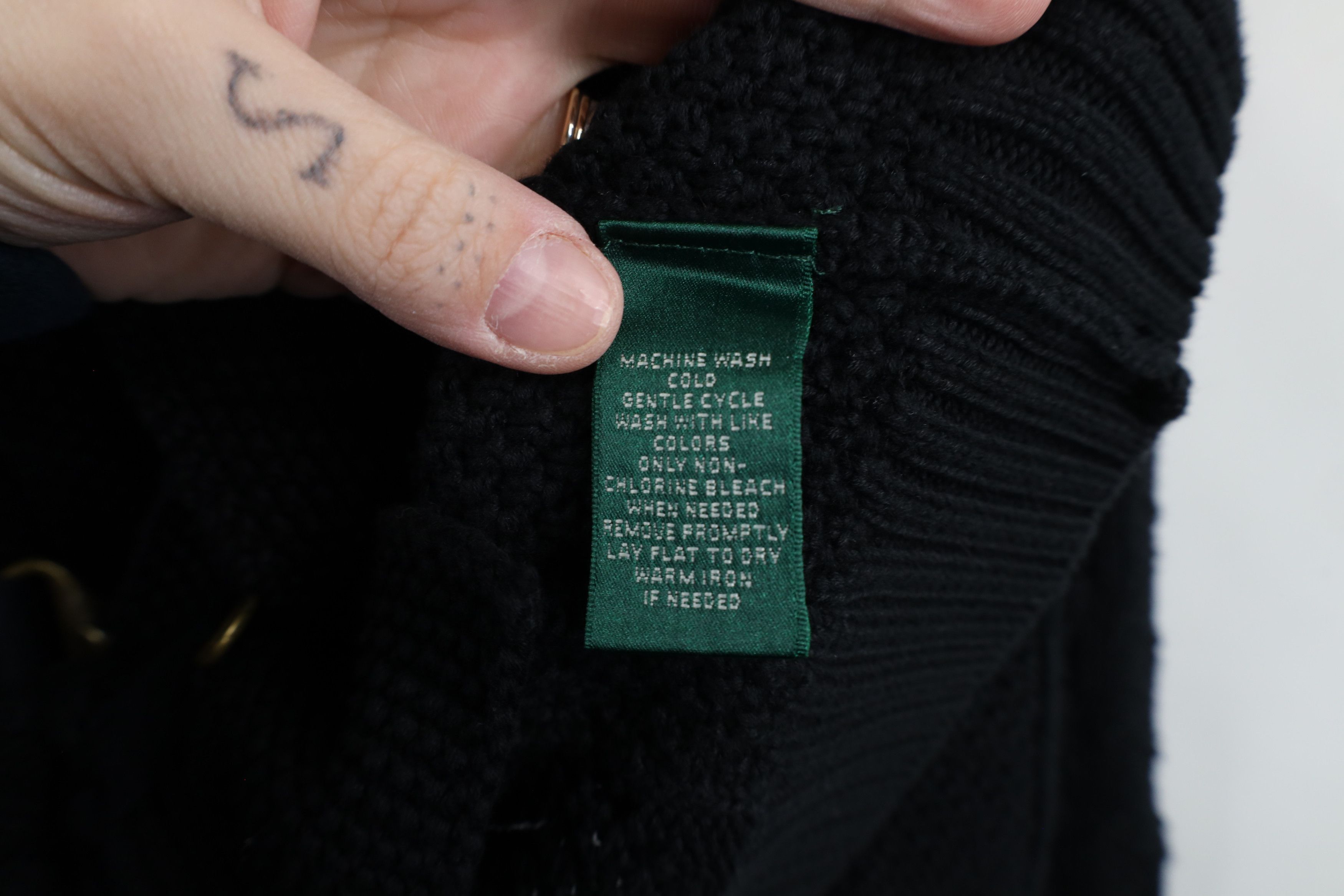 Ralph Lauren × Vintage Vintage 90s Ralph Lauren Knit Clasp Hook Button Sweater Size L / US 10 / IT 46 - 6 Thumbnail