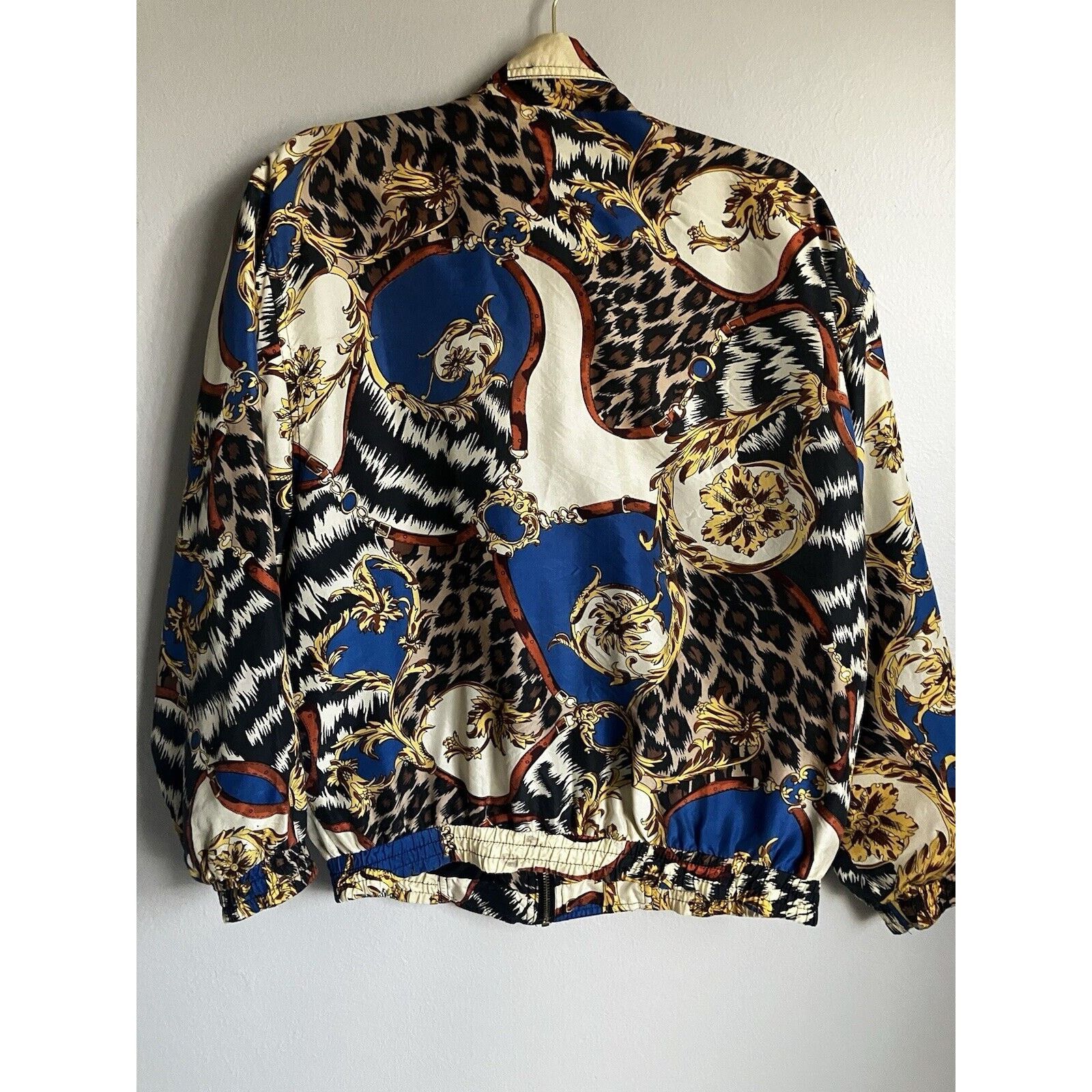 STUDIOUS A.M. Studio Silk Jacket women's Size M VINTAGE jungle zip Size M / US 6-8 / IT 42-44 - 2 Thumbnail