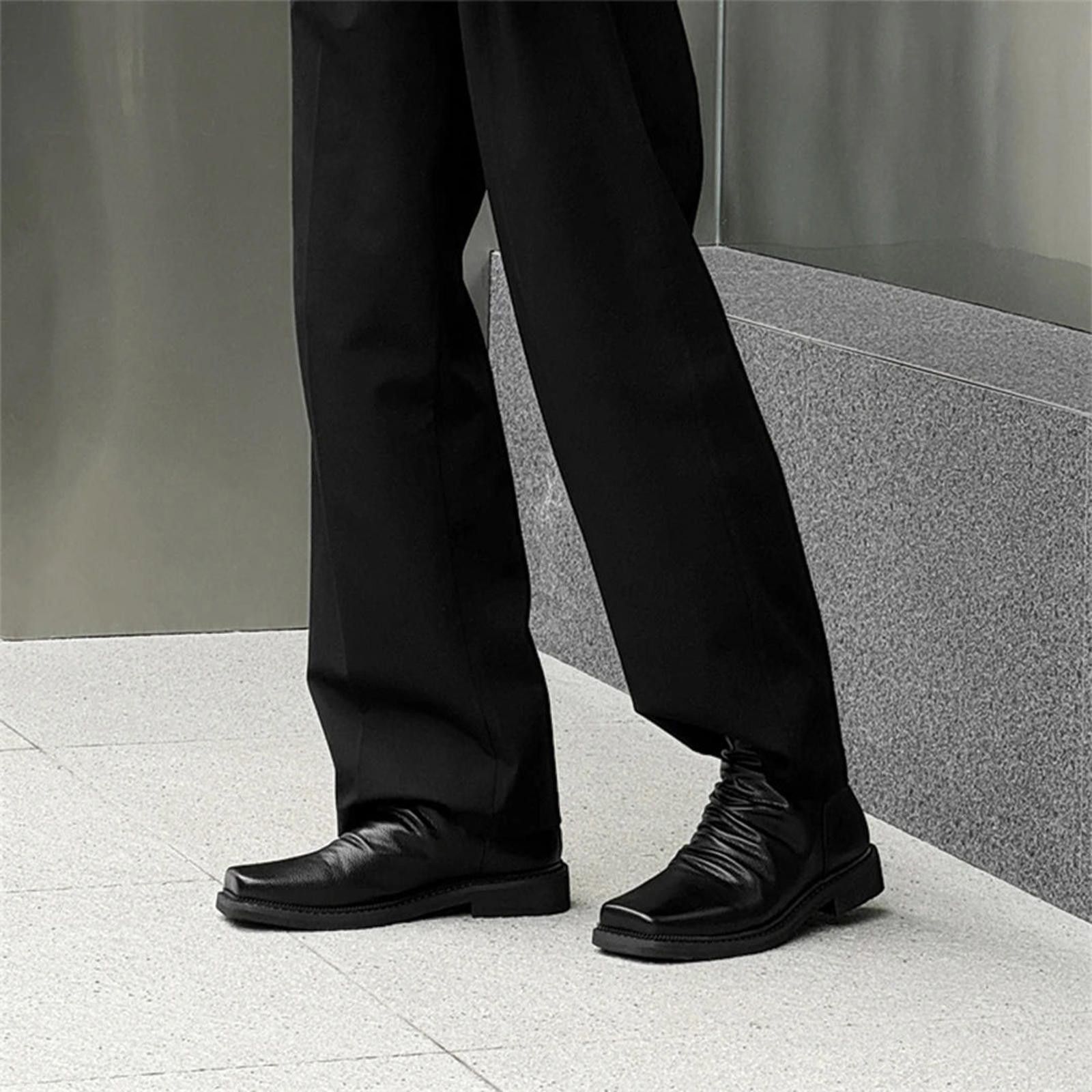 Leather Pleated Leather Ankle Boots Size US 7 / EU 40 - 6 Thumbnail