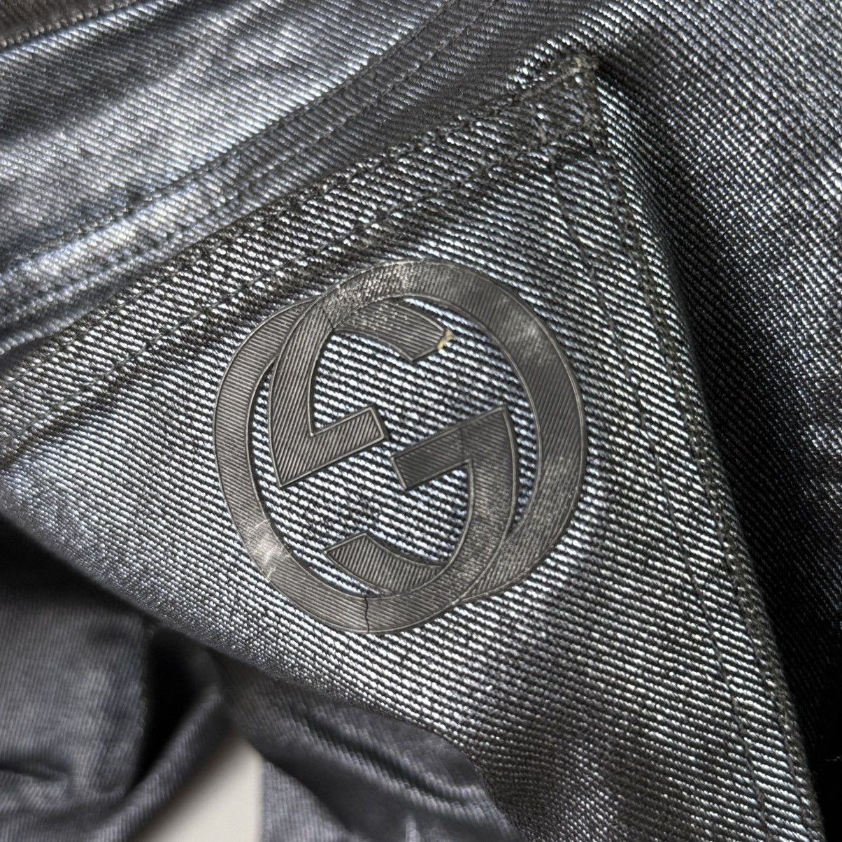 Gucci Gucci 2009 Metallic Blue Corduroy Panel Pants Size 30" / US 8 / IT 44 - 10 Thumbnail