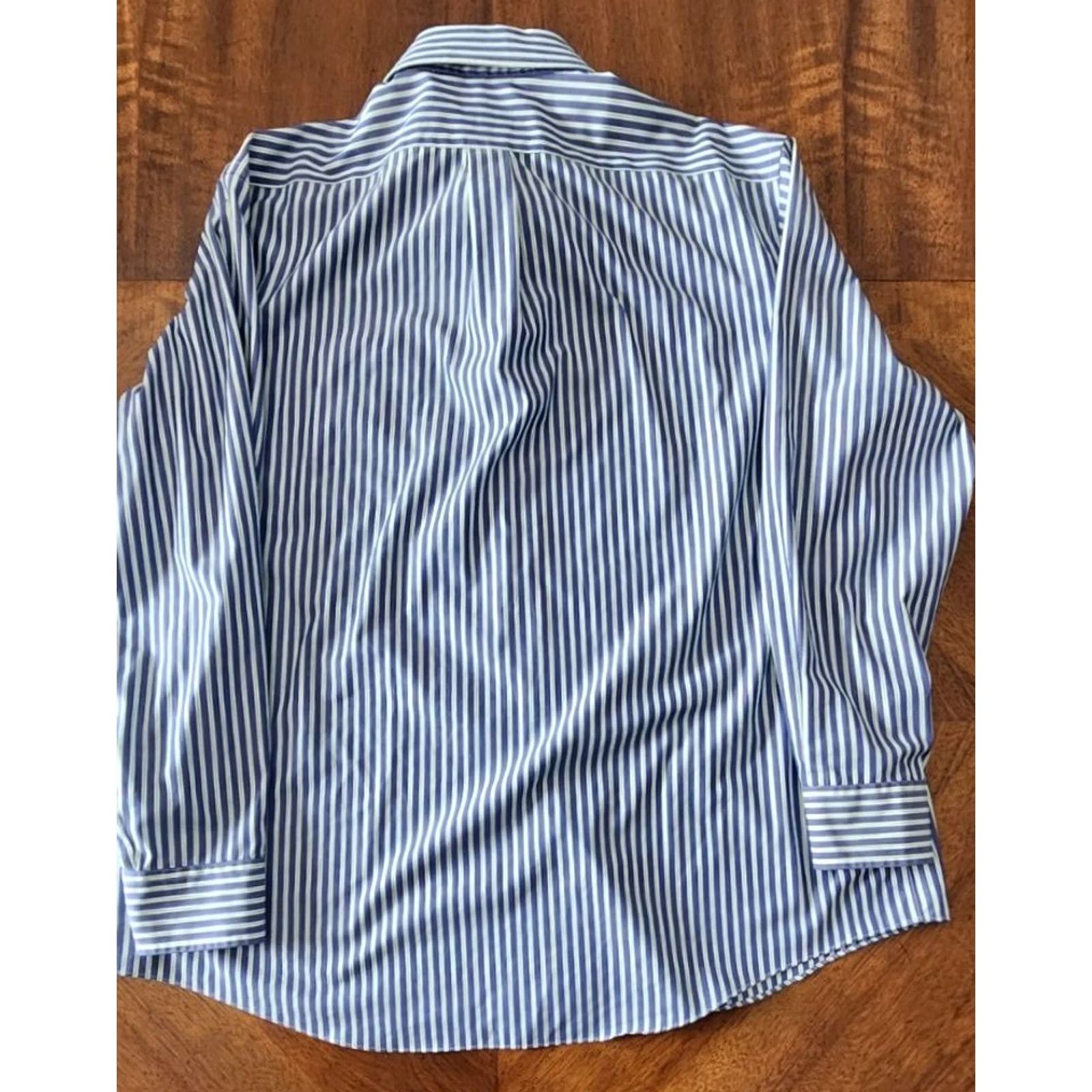 Ralph Lauren Ralph Lauren Shirt Adult 2XL Blue Stripe Long Sleeve Reg Fit Stretch Pocket Size US XXL / EU 58 / 5 - 2 Thumbnail