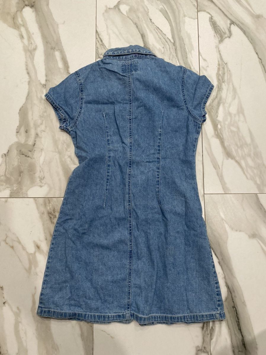 TCB Jeans × Vintage VINTAGE Denim Mini Dress Size M / US 6-8 / IT 42-44 - 3 Thumbnail