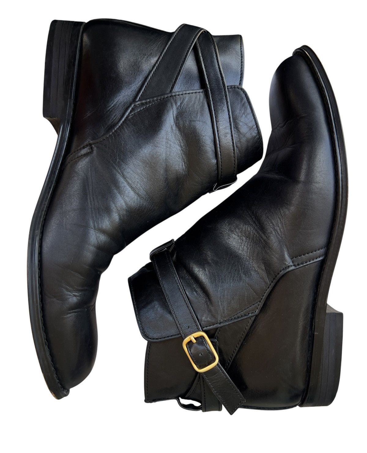 Margaret Howell Margaret Howell London Mid Heel Angkle Black Leather Boots Size US 7 / IT 37 - 1 Thumbnail