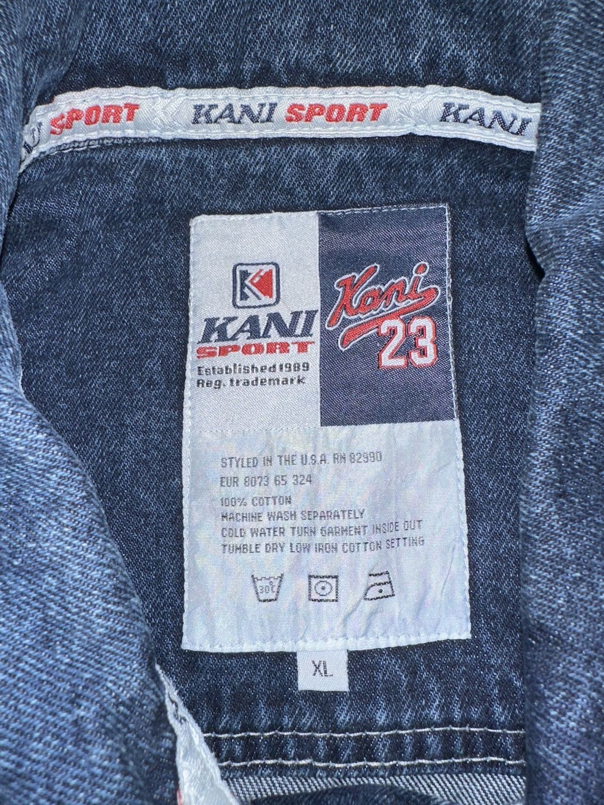 Karl Kani × Vintage Vintage Rare Karl Kani Embroidered Denim Jacket 90’s 2pac Size US XL / EU 56 / 4 - 6 Thumbnail