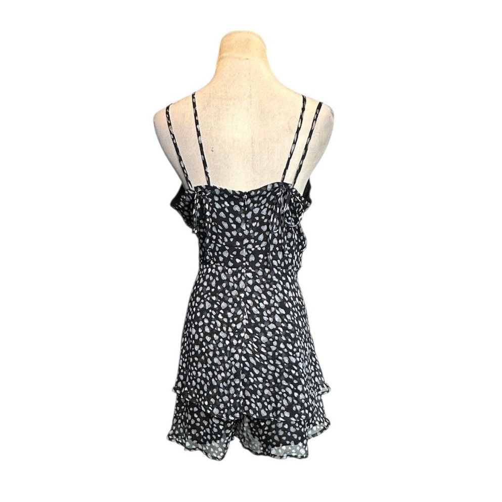 Anthropologie Le Lis black gray print ruffled romper size Large Size L / US 10 / IT 46 - 15 Thumbnail