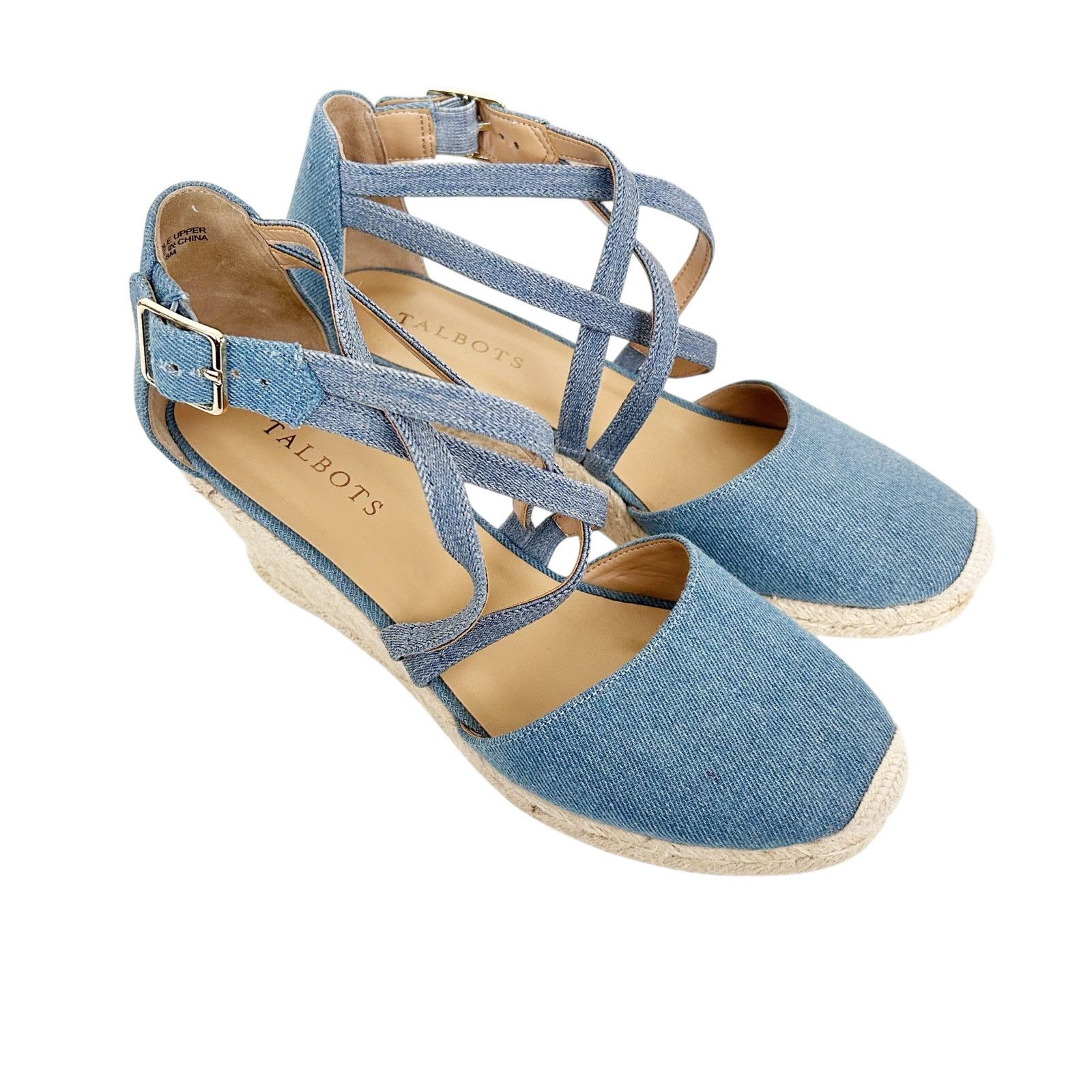 Other Talbots Denim Espadrille Wedges Sz 8 Size US 8 / IT 38 - 1 Thumbnail