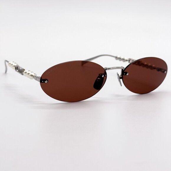 Gucci NEW GUCCI GG1922S 002 SUNGLASSES WOMEN OVAL EYEWEAR GUCC Size ONE SIZE - 6 Thumbnail