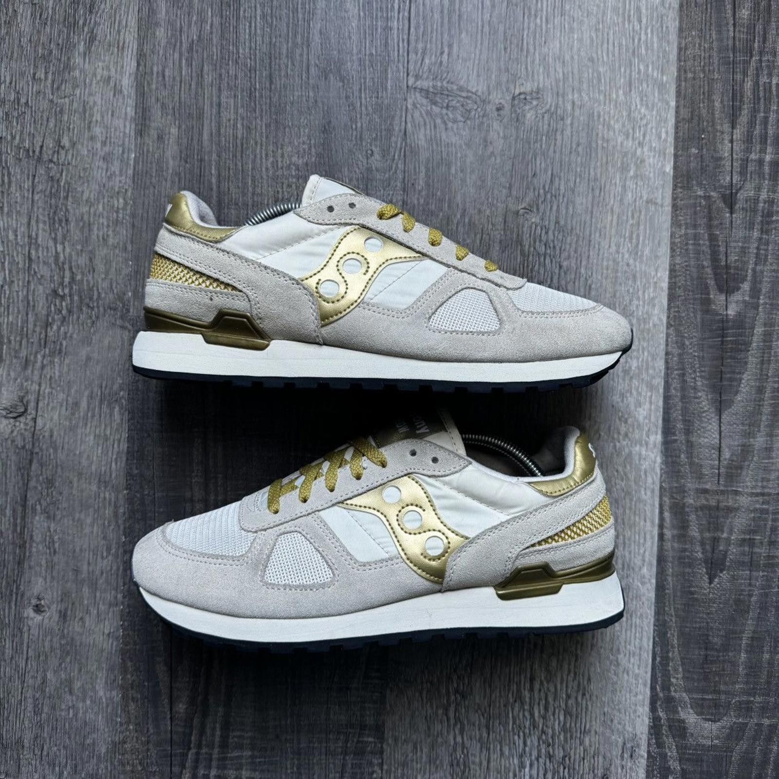 Saucony SAUCONY • VNTG Shadow "White/Gold" (10.5M) Size US 10.5 / EU 43-44 - 2 Thumbnail
