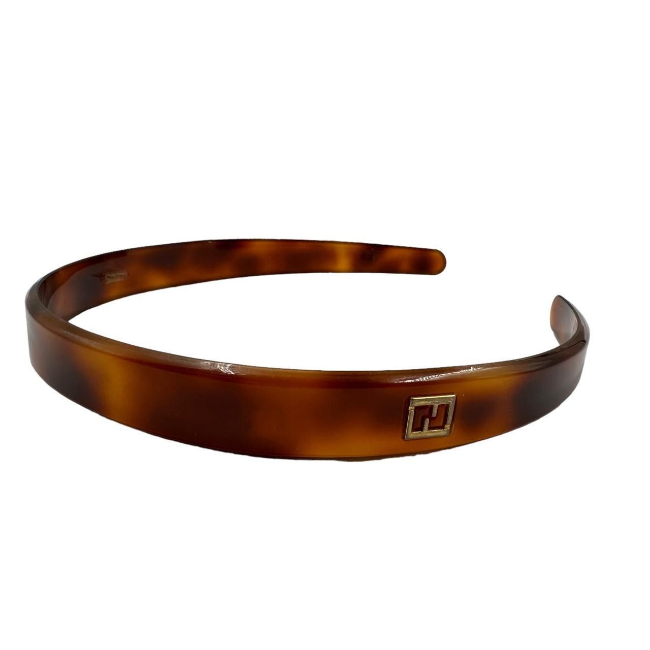 Fendi Hair clipper Valletta Brown x White Hair Clip Fabric Brown | Fendi main image 2