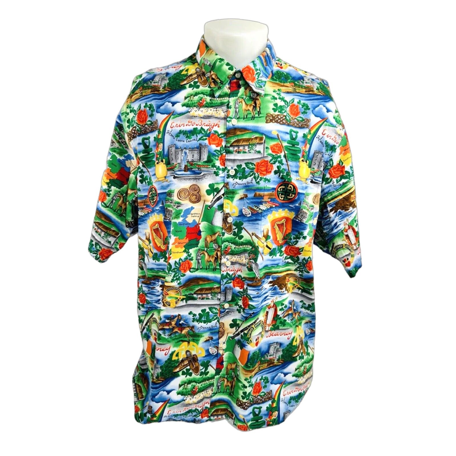 Reyn Spooner REYN SPOONER Shirt Hawaii Irish Blarney Erin Go Bragh DANNY BOY Multicolor 2XL Short Sleeve Button-Up Mens Size US XXL / EU 58 / 5 - 1 Thumbnail