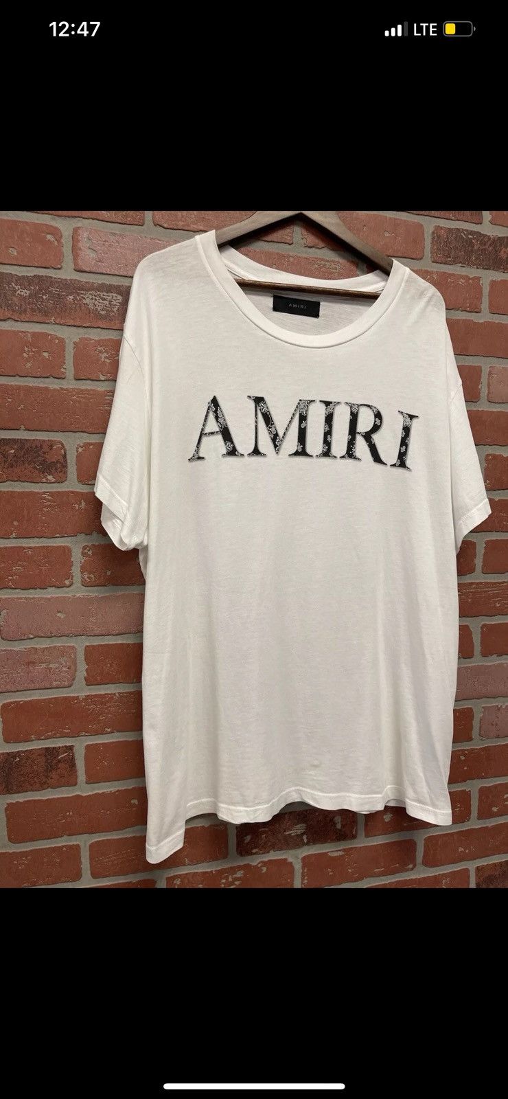 Amiri Amiri White Paisley Logo Tee Size XXL Size US XXL / EU 58 / 5 - 2 Thumbnail