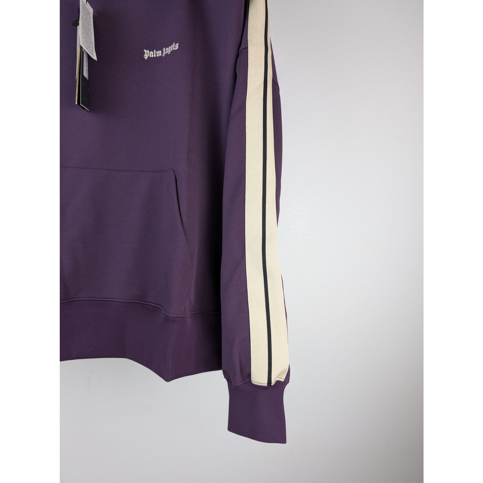 Palm Angels o1rshd1 Classic Logo Track Hoodie in Dark Purple / Off-White Size US XL / EU 56 / 4 - 5 Thumbnail