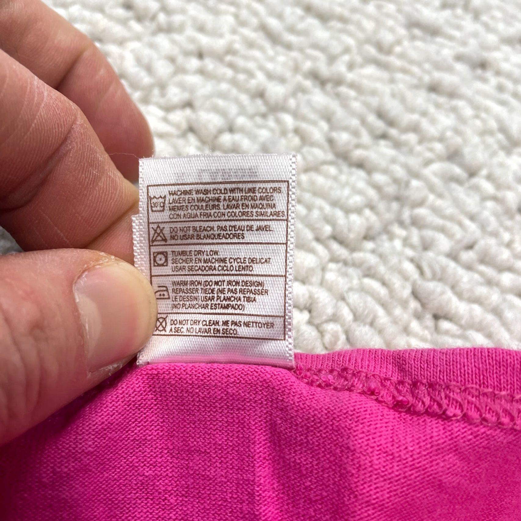 Vintage Sun International Shirt Adult XL Pink Cotton Short Sleeve Crew Neck T-Shirt Women Casual Size XL / US 12-14 / IT 48-50 - 5 Thumbnail