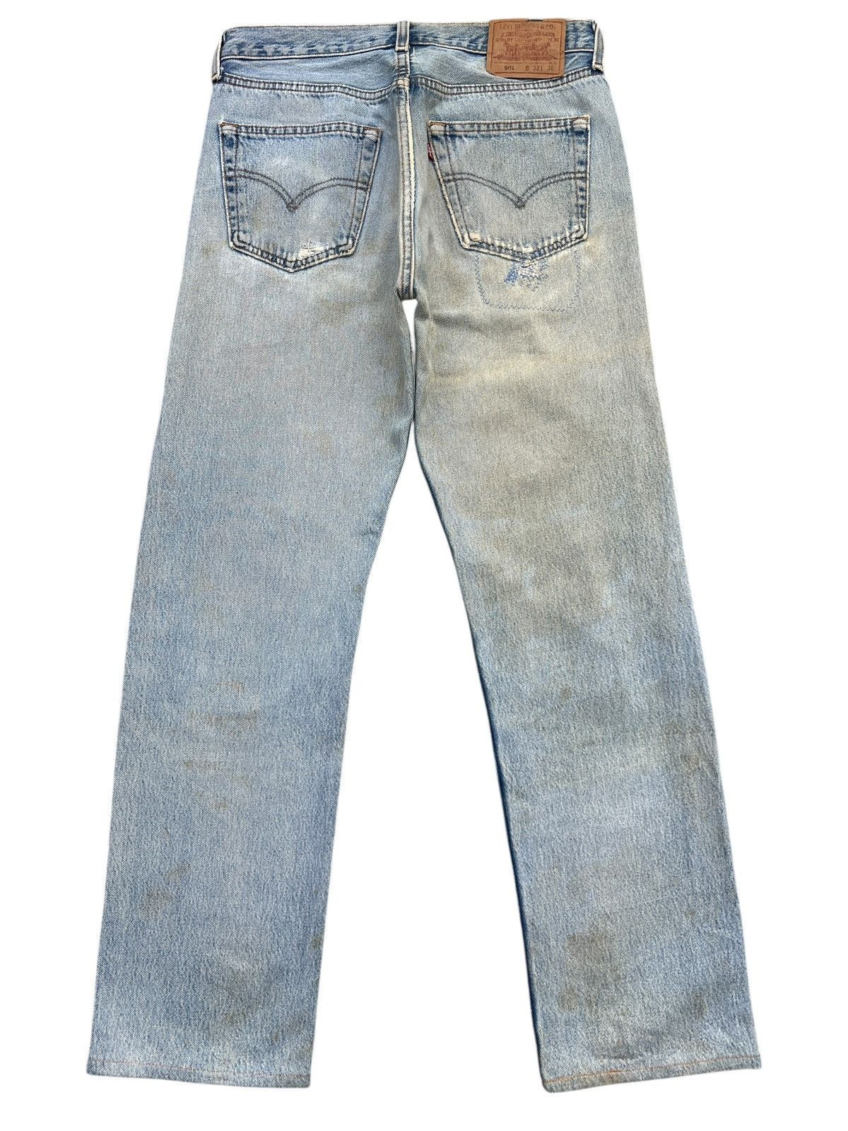 Levi's Vintage 90s Levis 501 Distressed Mudwash Denim Jeans 32x30 Size US 32 / EU 48 - 3 Thumbnail