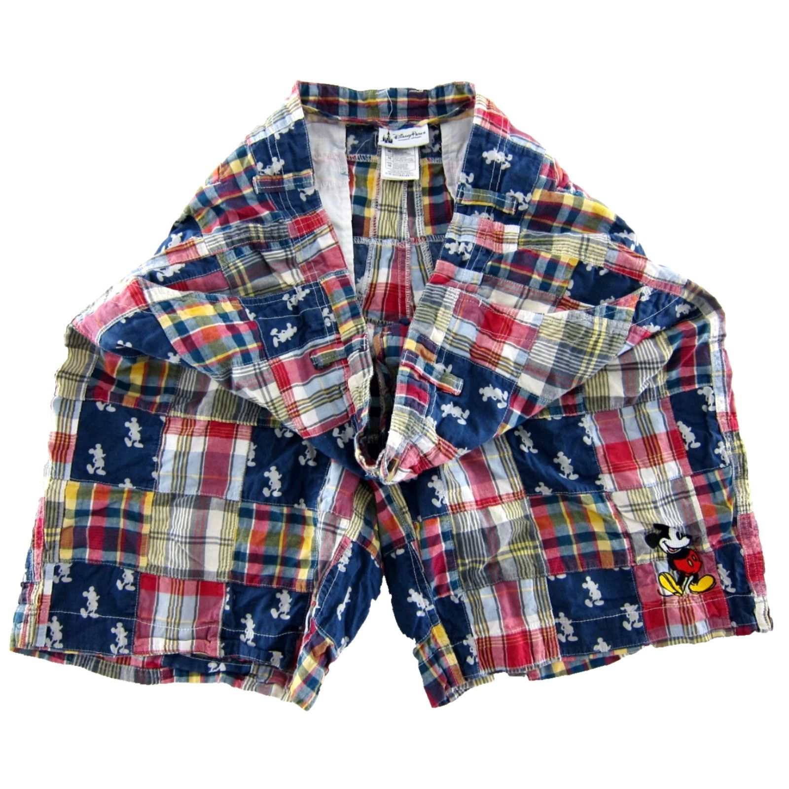 Disney VINTAGE Disney Mickey Mouse Plaid Cotton Shorts Men 36 Blue Size US 36 / EU 52 - 4 Thumbnail