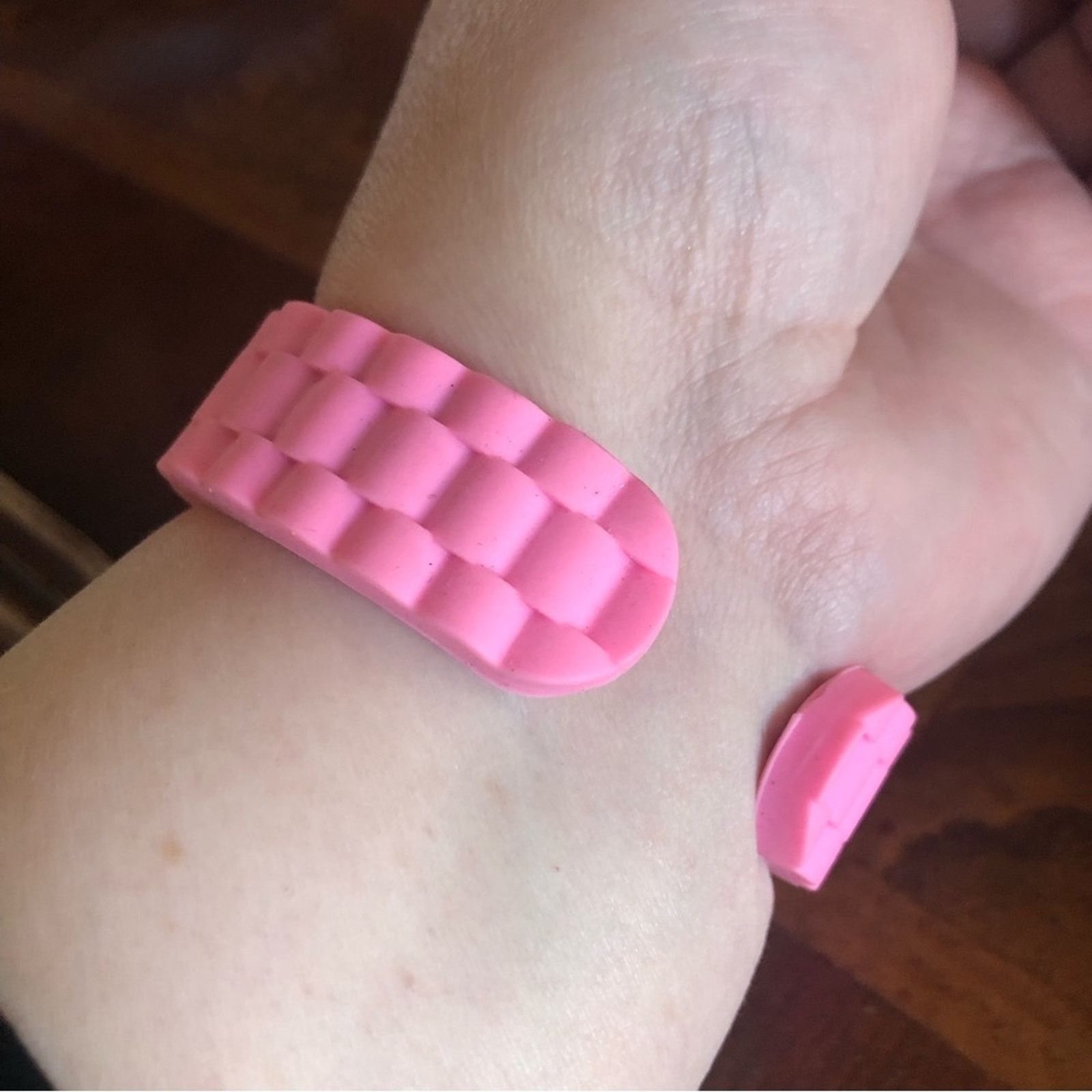 Geneva Ladies Geneva bubblegum pink soft silicone cuff watch Size ONE SIZE - 4 Thumbnail