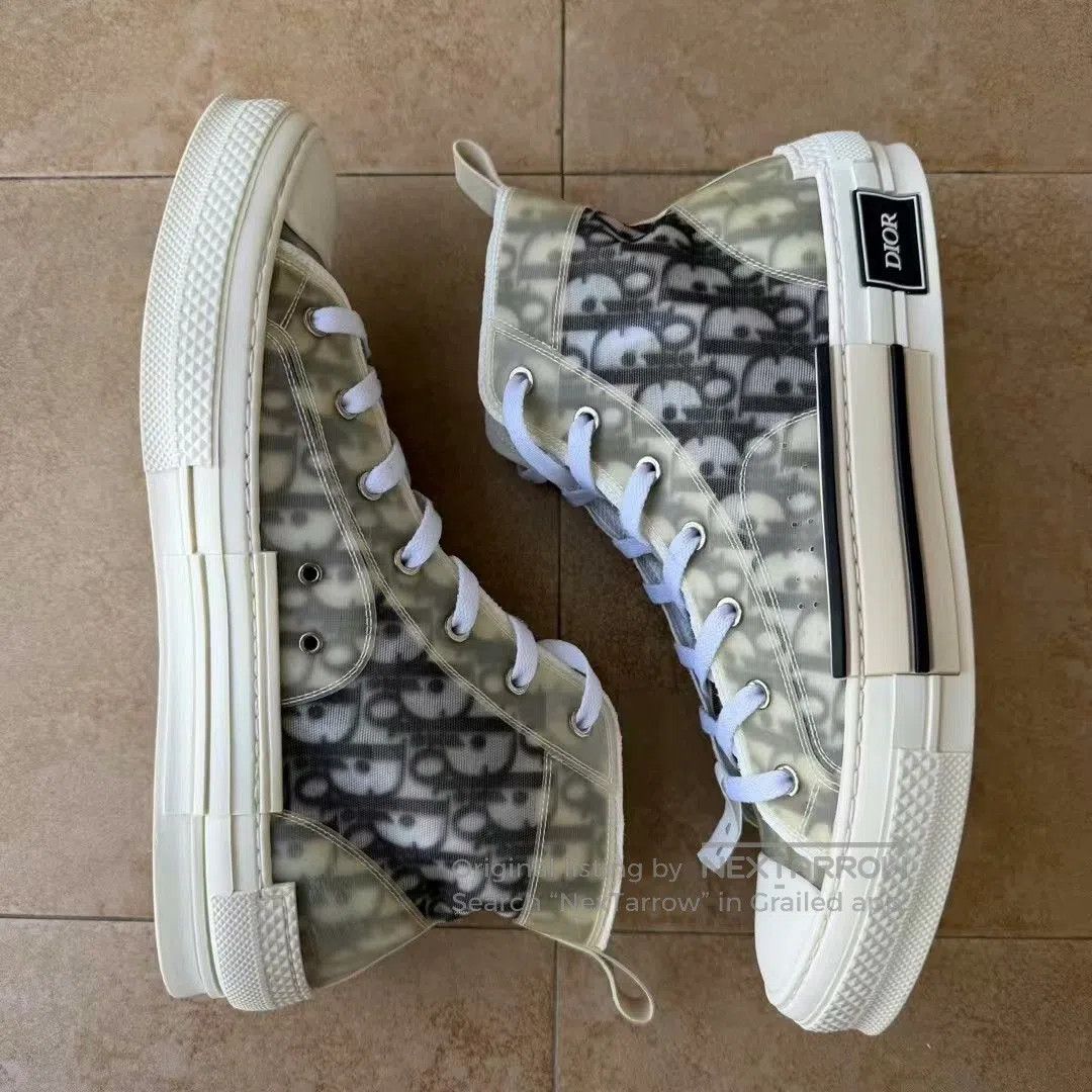 Dior dior b23 high-top sneakers in gray. Size US 10 / EU 43 - 4 Thumbnail