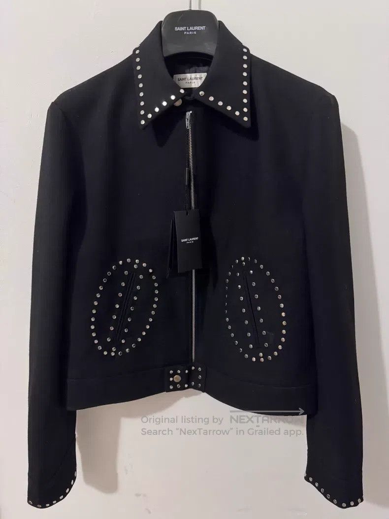 Saint Laurent Paris Saint Laurent Paris Wool Zipper Stud Jacket Size US M / EU 48-50 / 2 - 1 Thumbnail