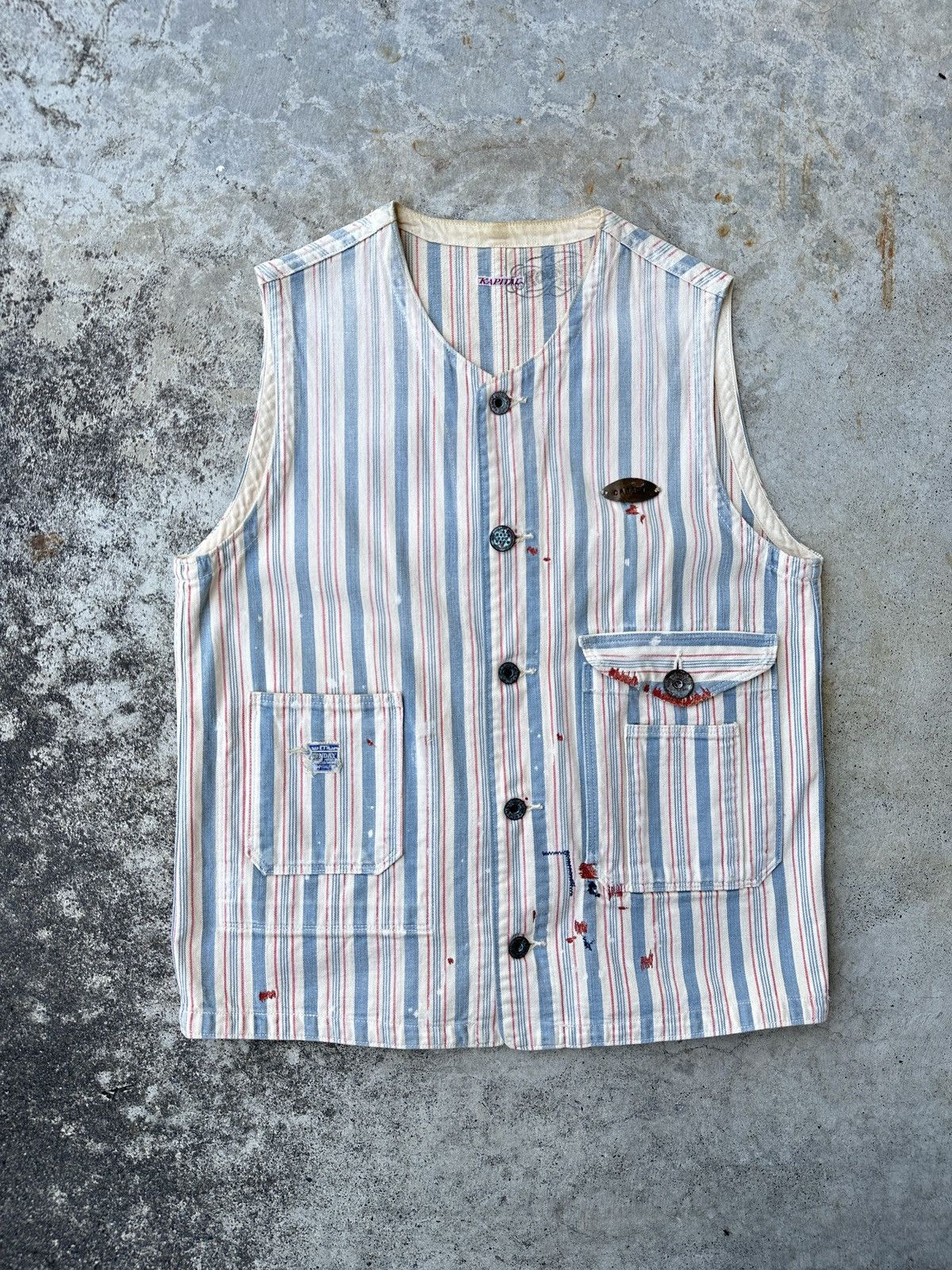 Kountry Union Liberty Buckleback striped workwear Vest