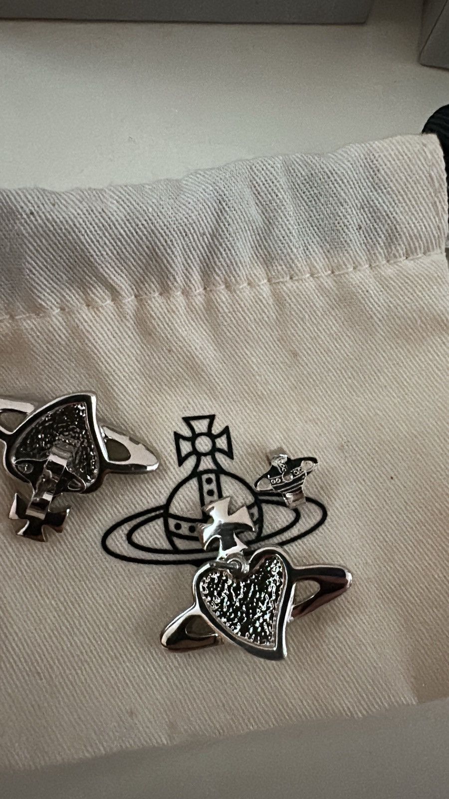 Vivienne Westwood Vivienne Weswtood Heart earrings Size ONE SIZE - 4 Thumbnail