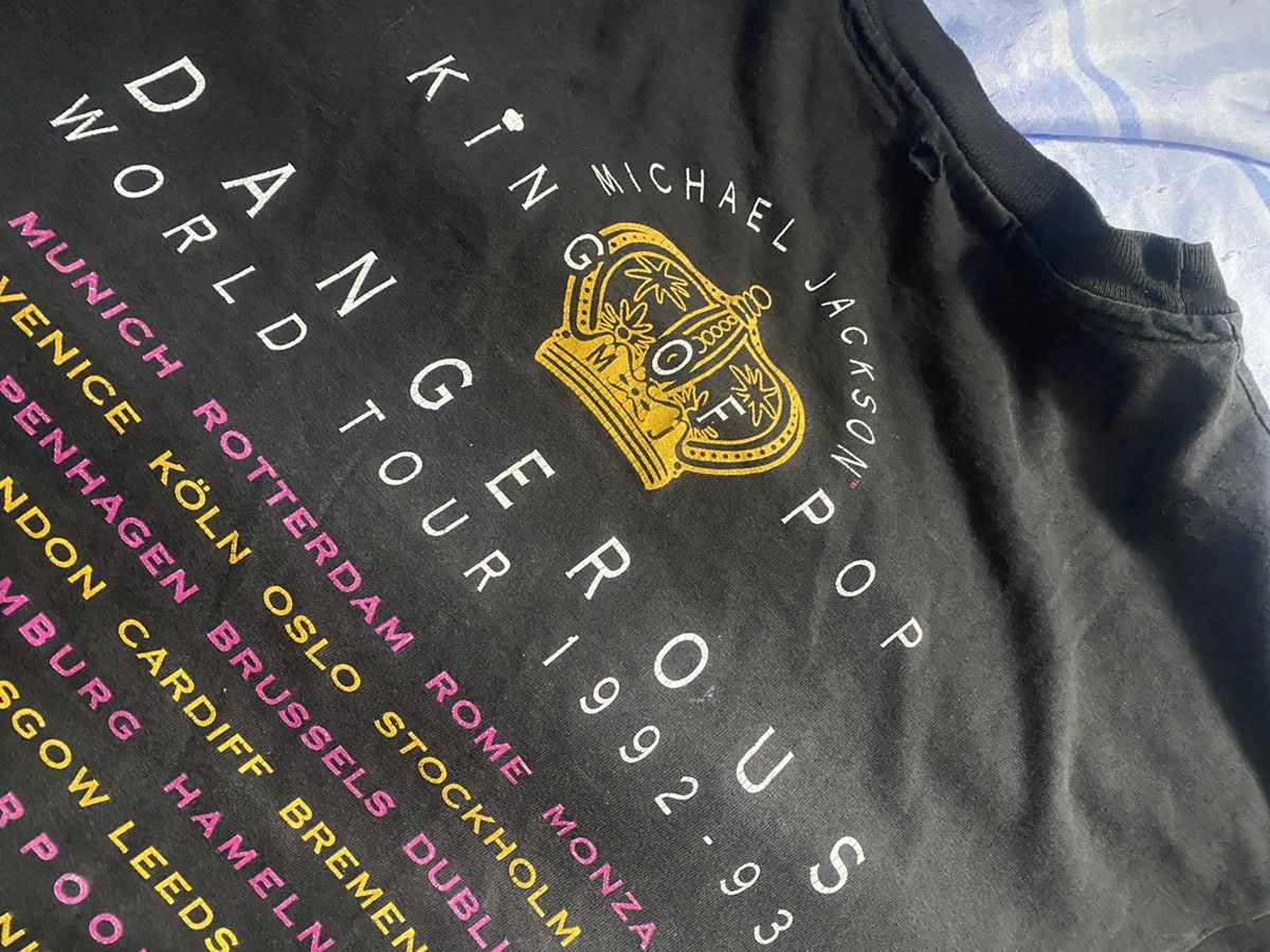 Michael Jackson Micheal Jackson rare dangerous king of pop eyes tee 90s Size US L / EU 52-54 / 3 - 16 Thumbnail